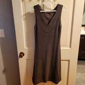 Athleta Brown Knit Sleeveless Dress, Small